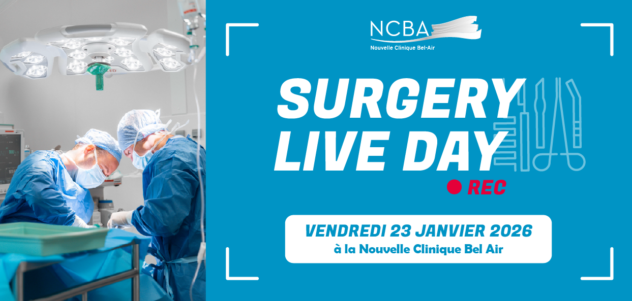 Surgery Live Day. Vendredi 23 janvier 2026 &agrave; la nouvelle clinique Bel Air.